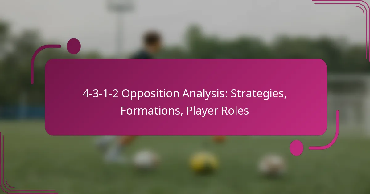 4-3-1-2 Opposition Analysis: Strategies, Formations, Player Roles