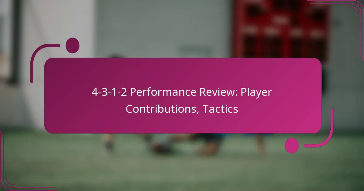 4-3-1-2 Performance Review: Player Contributions, Tactics