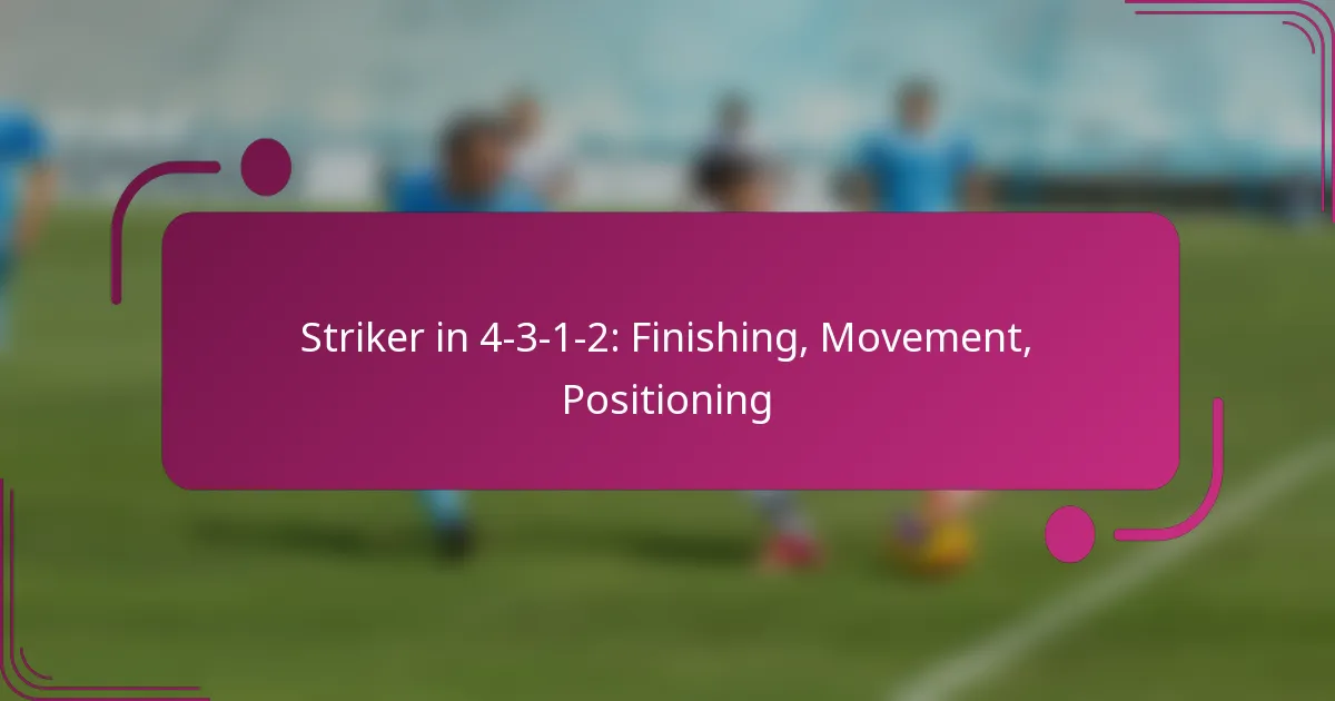 Striker in 4-3-1-2: Finishing, Movement, Positioning