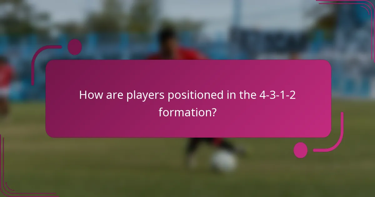 How are players positioned in the 4-3-1-2 formation?