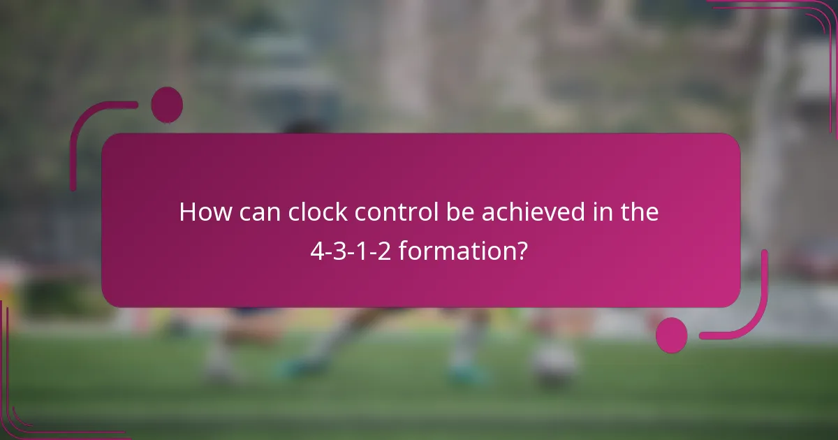 How can clock control be achieved in the 4-3-1-2 formation?