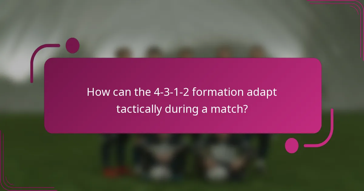How can the 4-3-1-2 formation adapt tactically during a match?