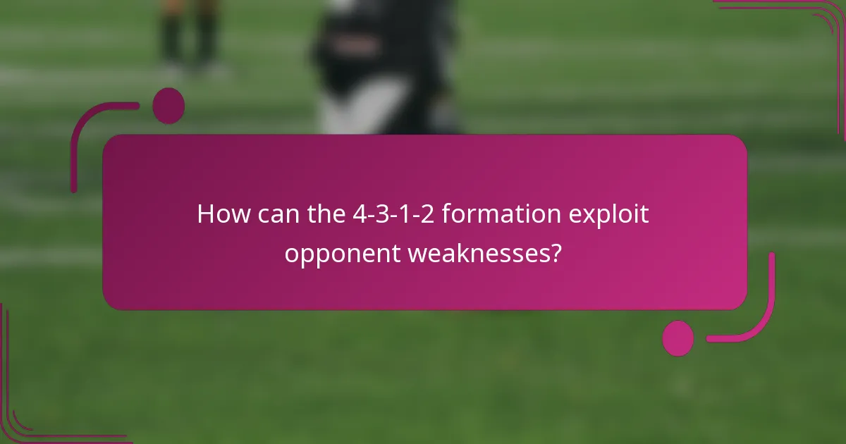 How can the 4-3-1-2 formation exploit opponent weaknesses?