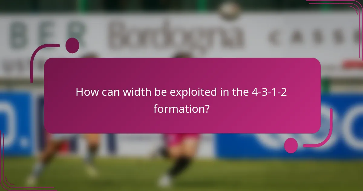 How can width be exploited in the 4-3-1-2 formation?