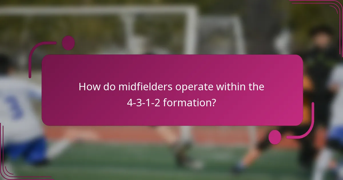 How do midfielders operate within the 4-3-1-2 formation?