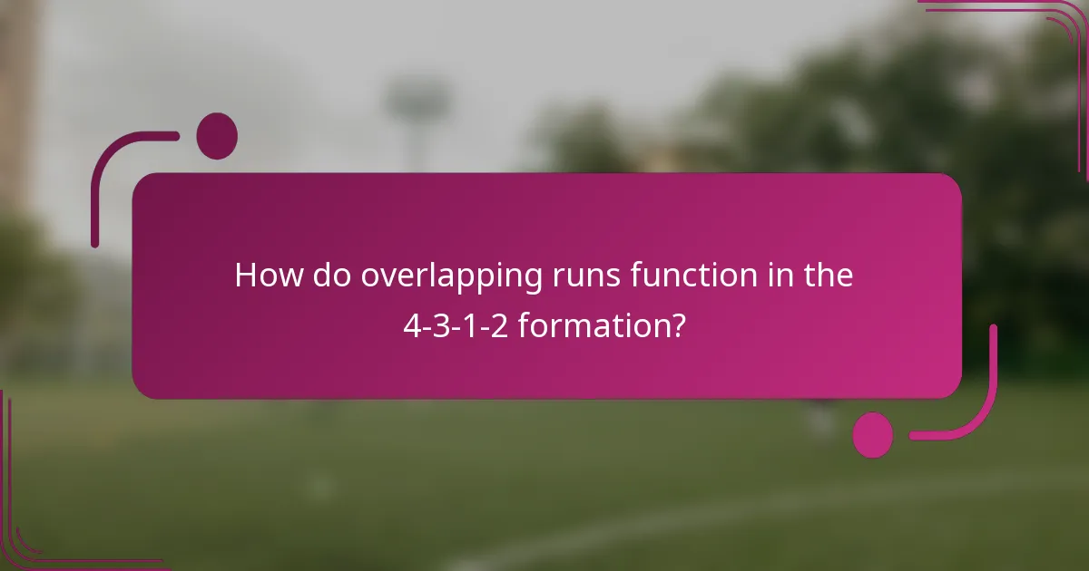 How do overlapping runs function in the 4-3-1-2 formation?