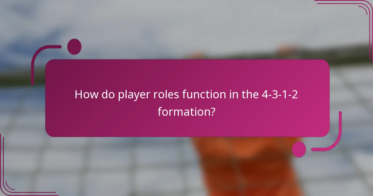 How do player roles function in the 4-3-1-2 formation?