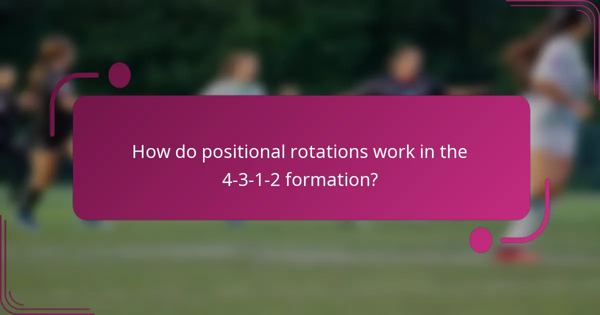 How do positional rotations work in the 4-3-1-2 formation?