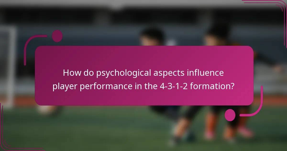 How do psychological aspects influence player performance in the 4-3-1-2 formation?