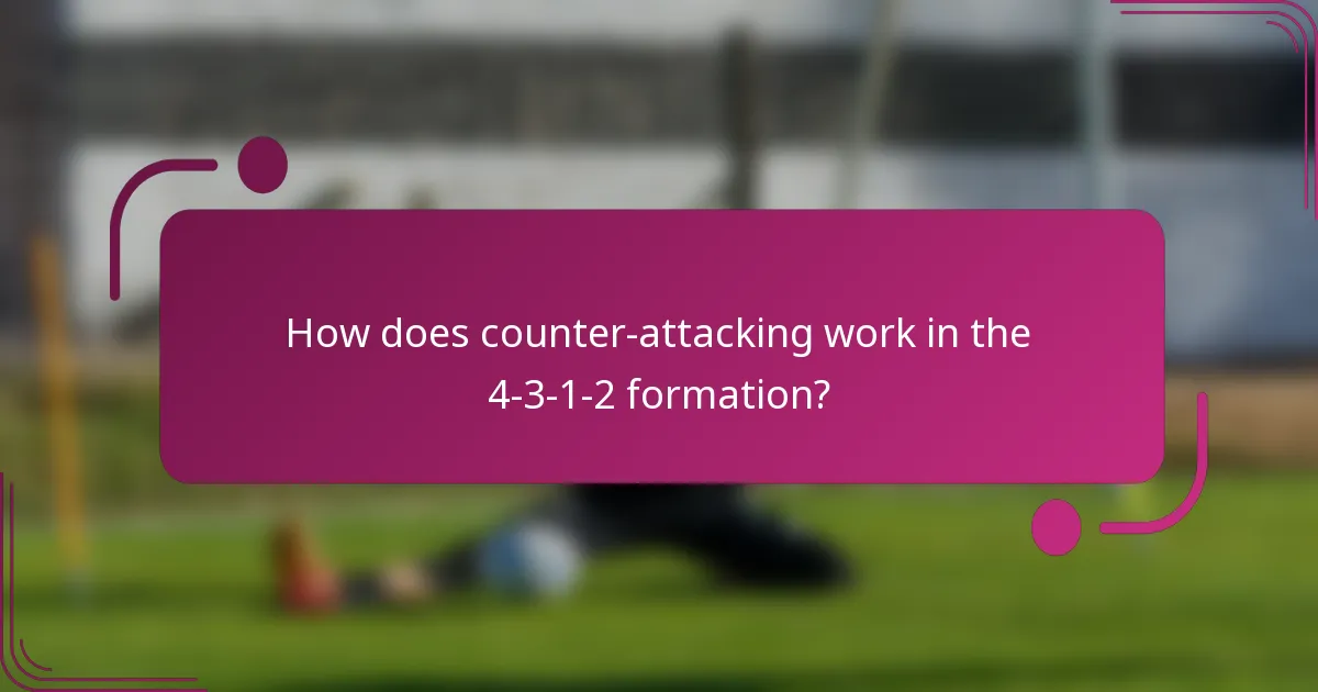 How does counter-attacking work in the 4-3-1-2 formation?