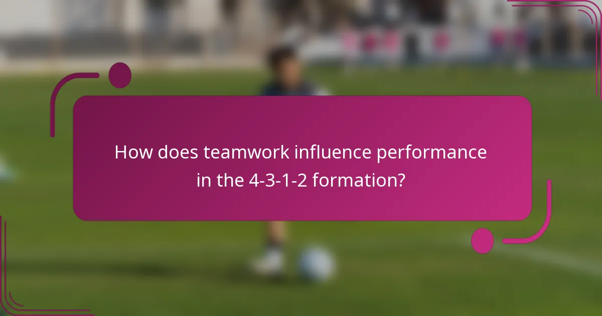 How does teamwork influence performance in the 4-3-1-2 formation?