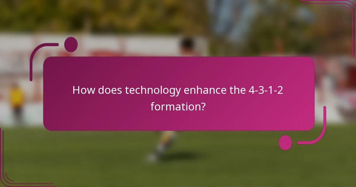 How does technology enhance the 4-3-1-2 formation?