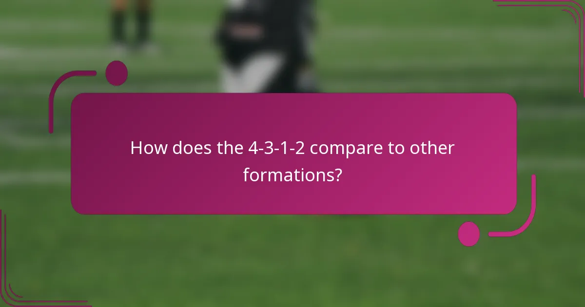 How does the 4-3-1-2 compare to other formations?