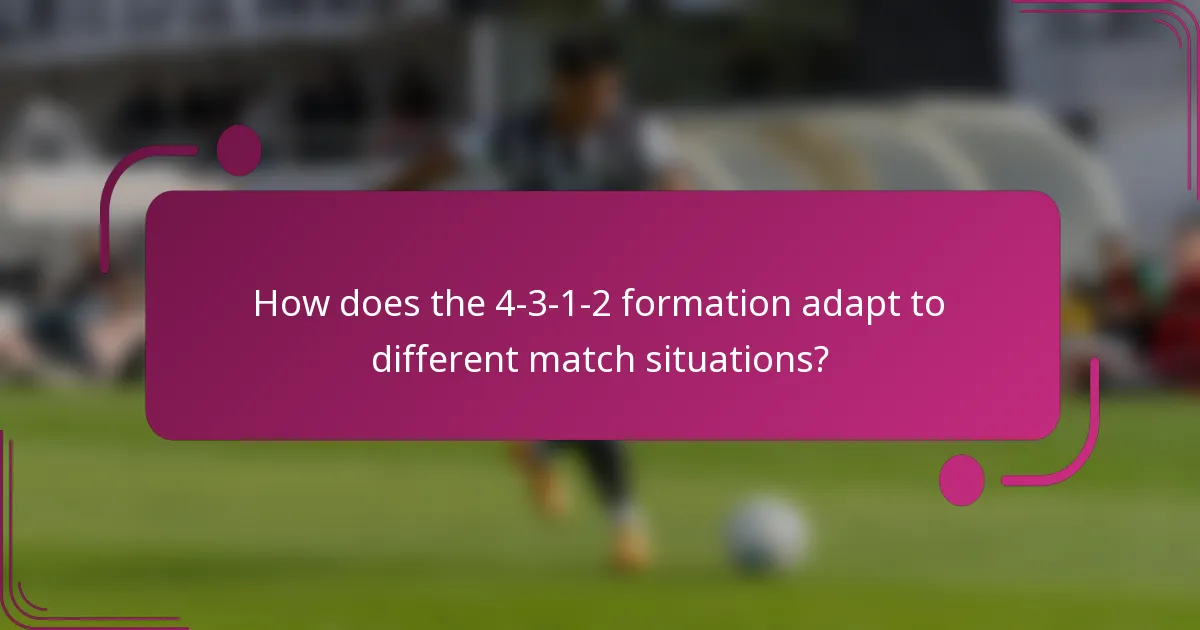 How does the 4-3-1-2 formation adapt to different match situations?