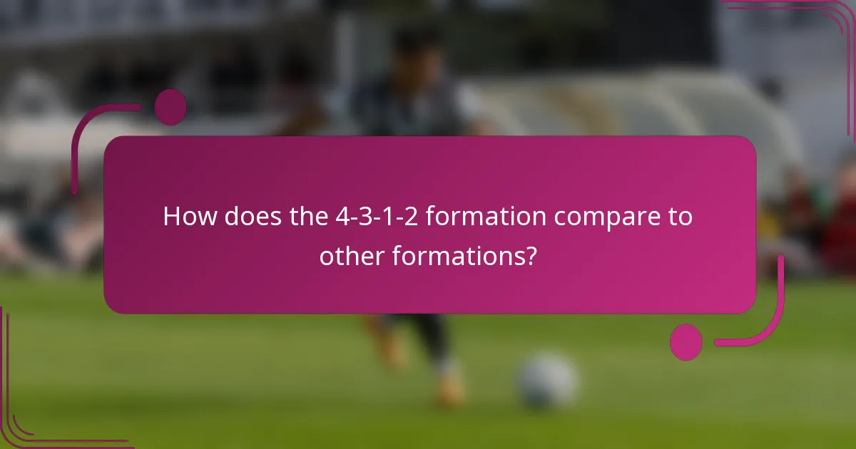 How does the 4-3-1-2 formation compare to other formations?
