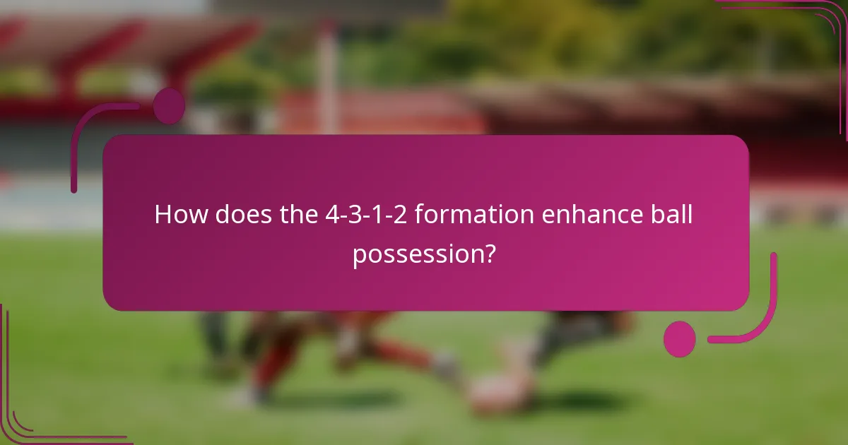How does the 4-3-1-2 formation enhance ball possession?