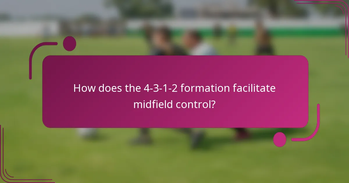 How does the 4-3-1-2 formation facilitate midfield control?