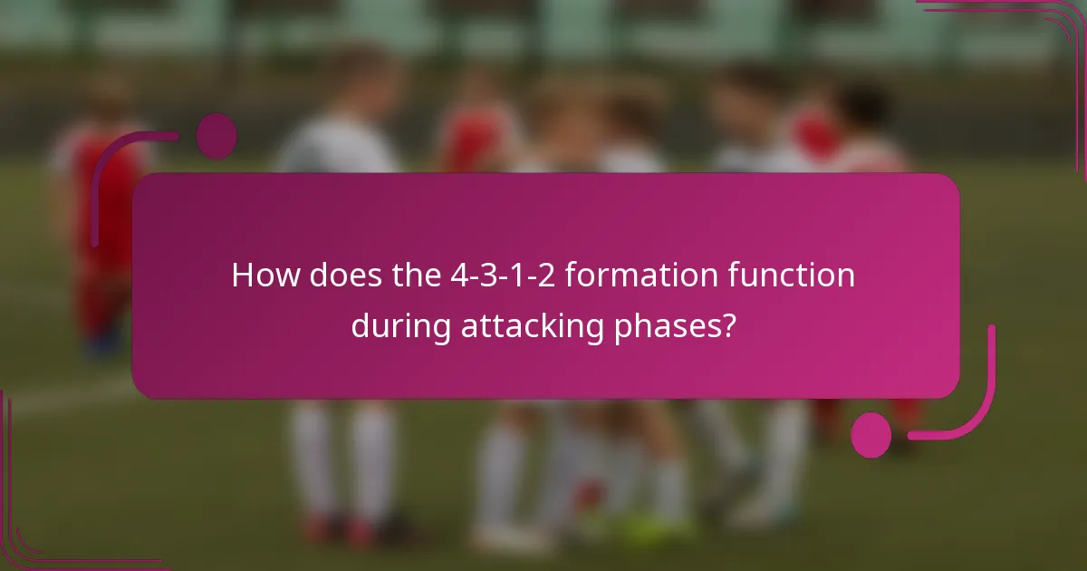 How does the 4-3-1-2 formation function during attacking phases?