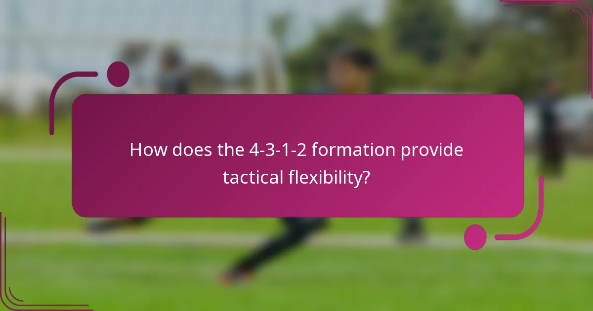 How does the 4-3-1-2 formation provide tactical flexibility?