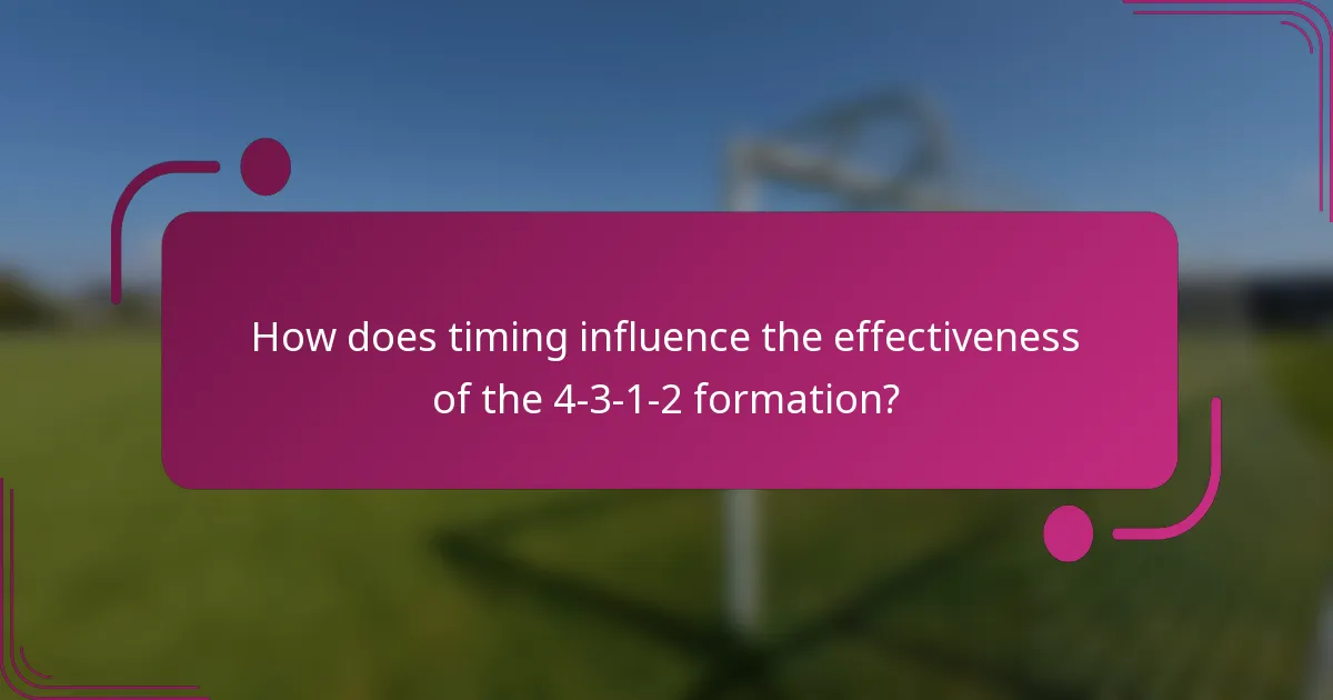 How does timing influence the effectiveness of the 4-3-1-2 formation?