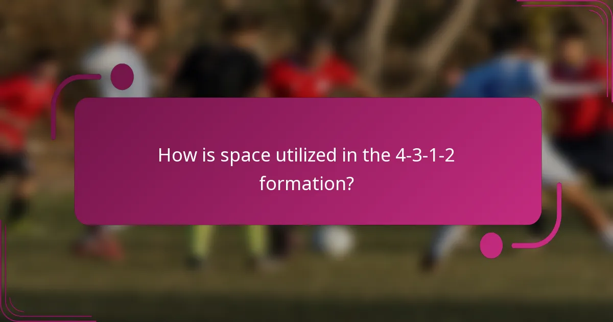 How is space utilized in the 4-3-1-2 formation?