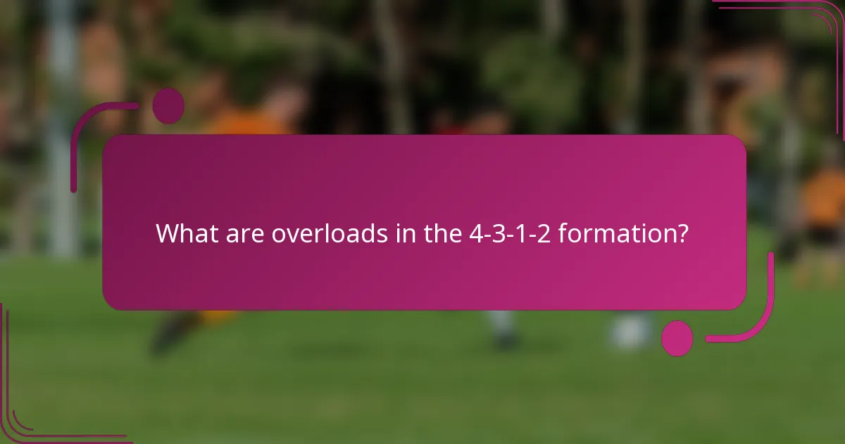 What are overloads in the 4-3-1-2 formation?
