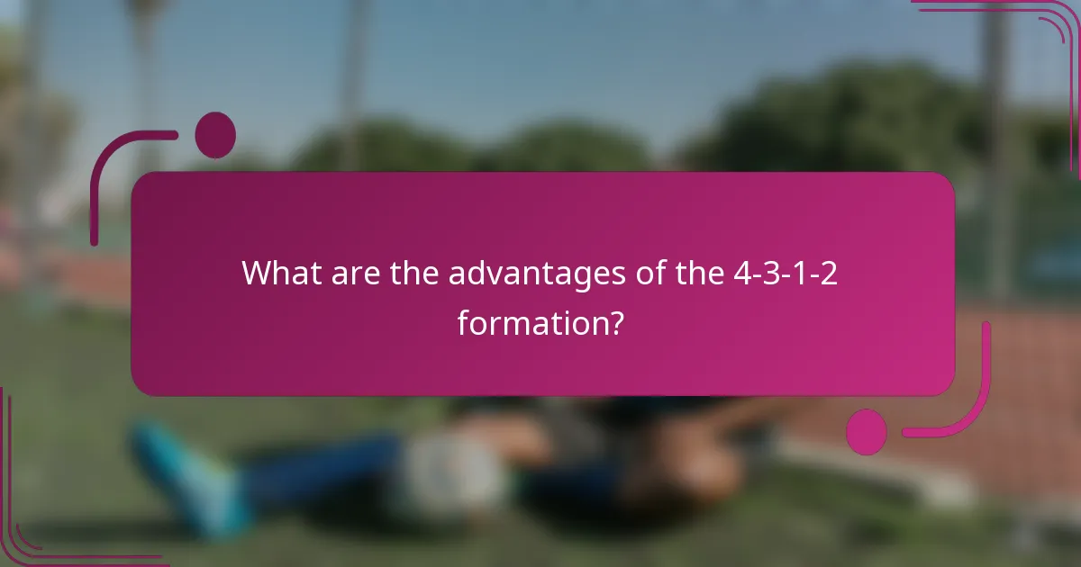 What are the advantages of the 4-3-1-2 formation?