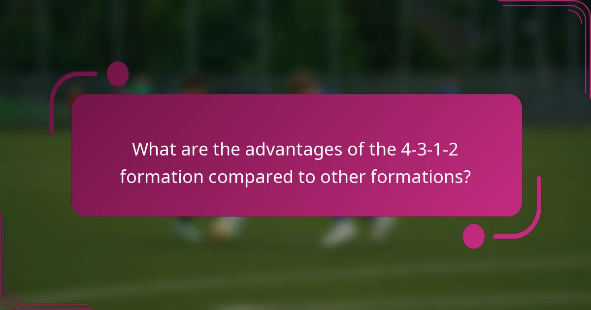 What are the advantages of the 4-3-1-2 formation compared to other formations?