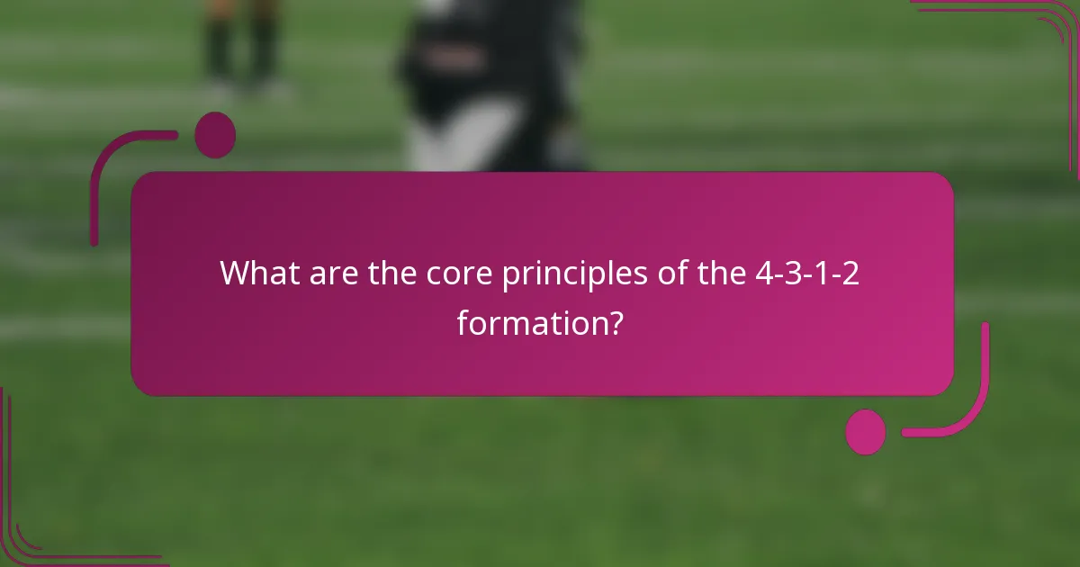 What are the core principles of the 4-3-1-2 formation?
