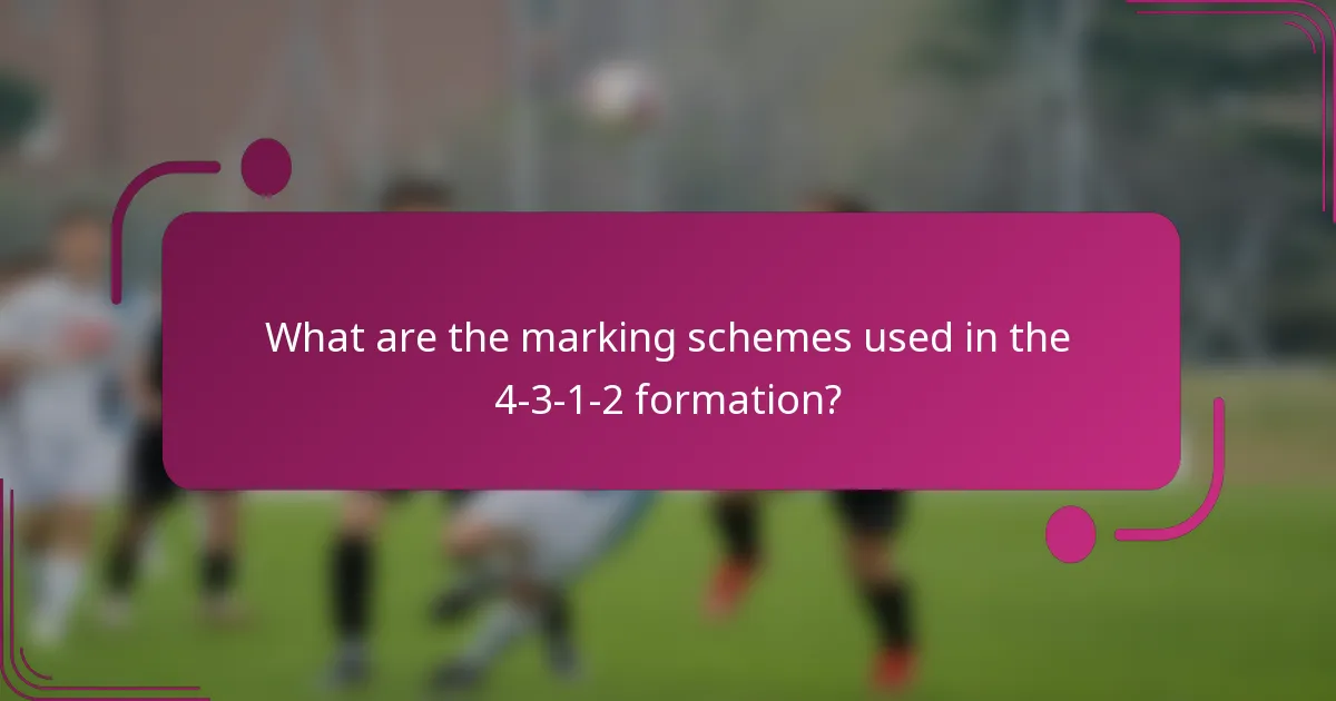What are the marking schemes used in the 4-3-1-2 formation?