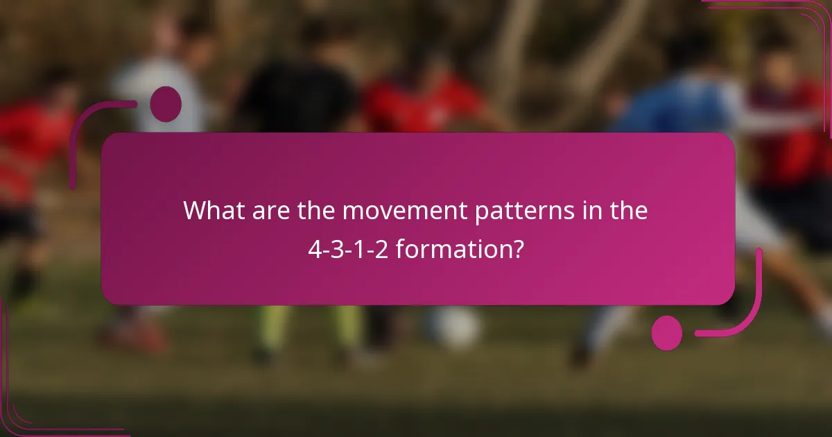What are the movement patterns in the 4-3-1-2 formation?