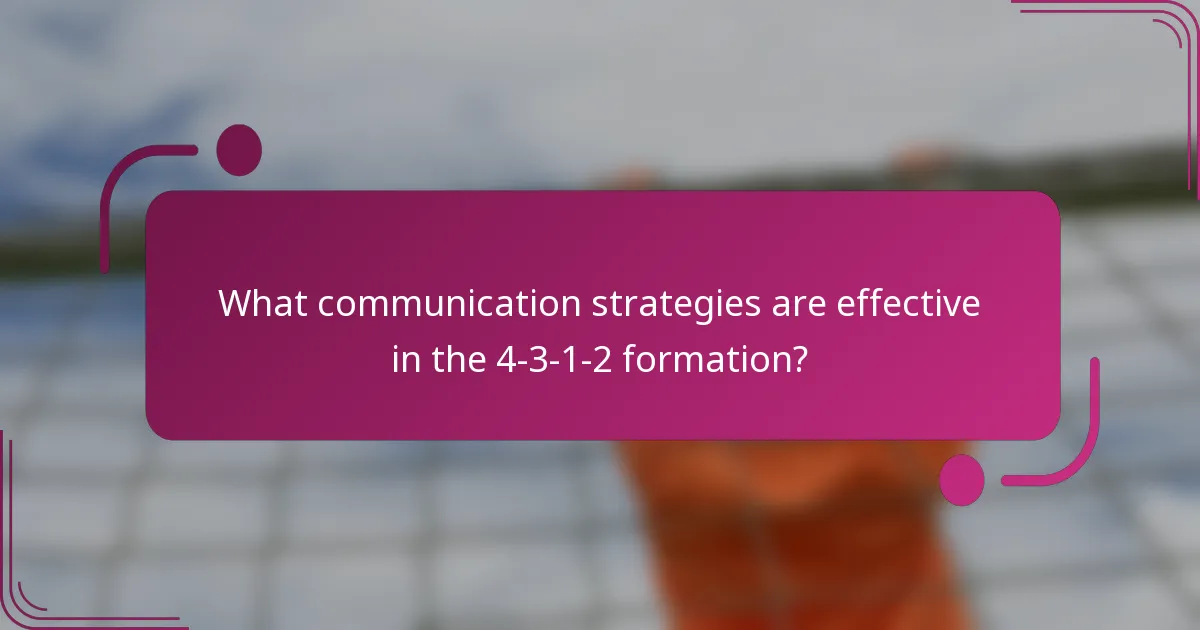 What communication strategies are effective in the 4-3-1-2 formation?
