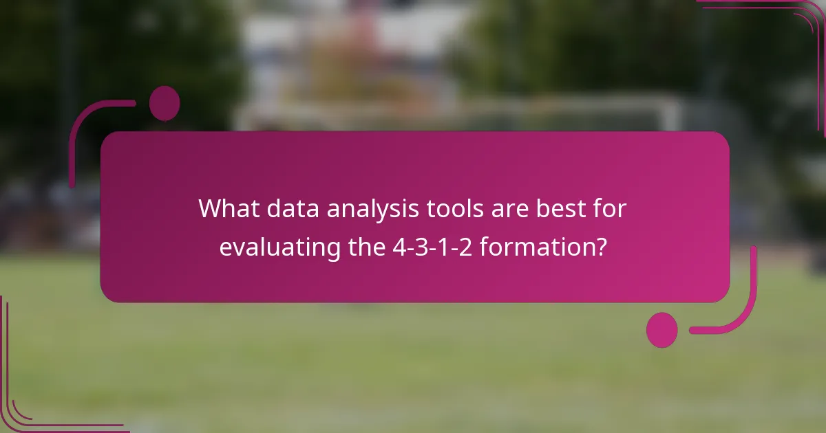 What data analysis tools are best for evaluating the 4-3-1-2 formation?