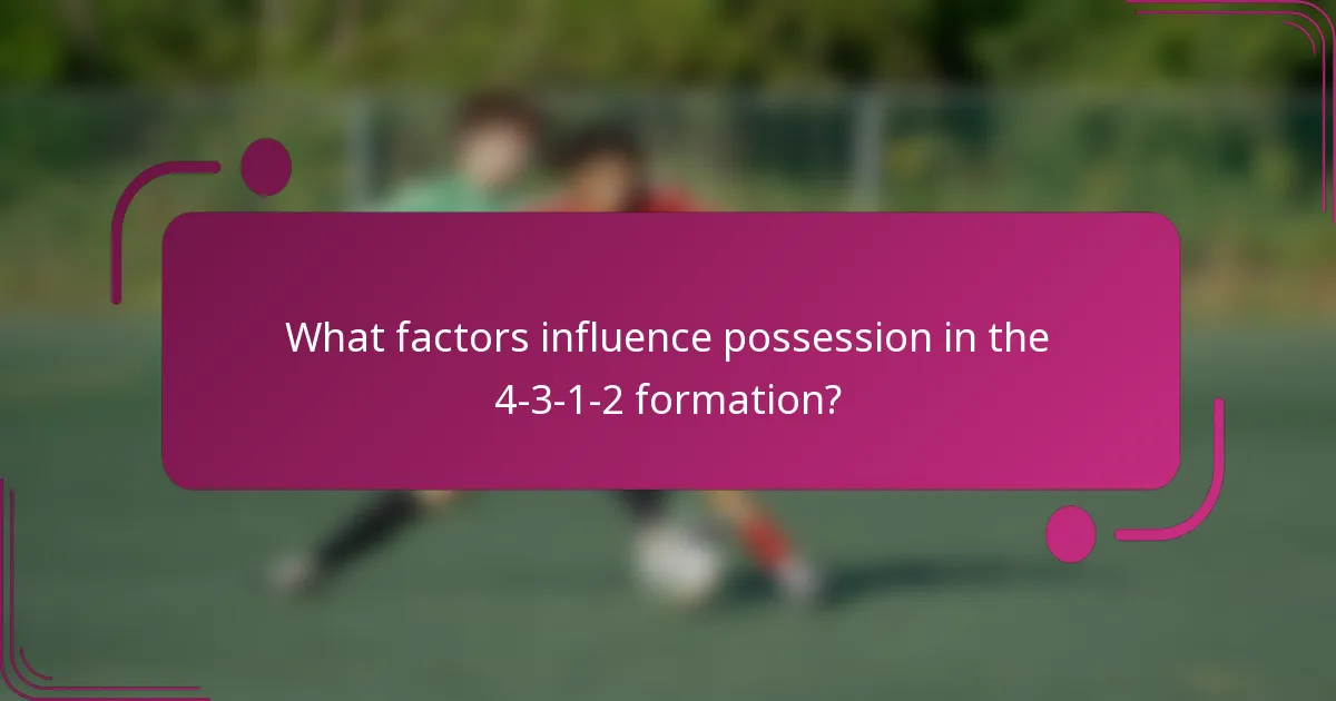 What factors influence possession in the 4-3-1-2 formation?