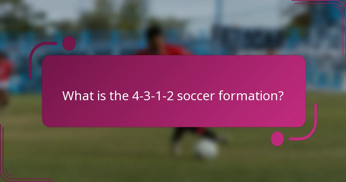 What is the 4-3-1-2 soccer formation?