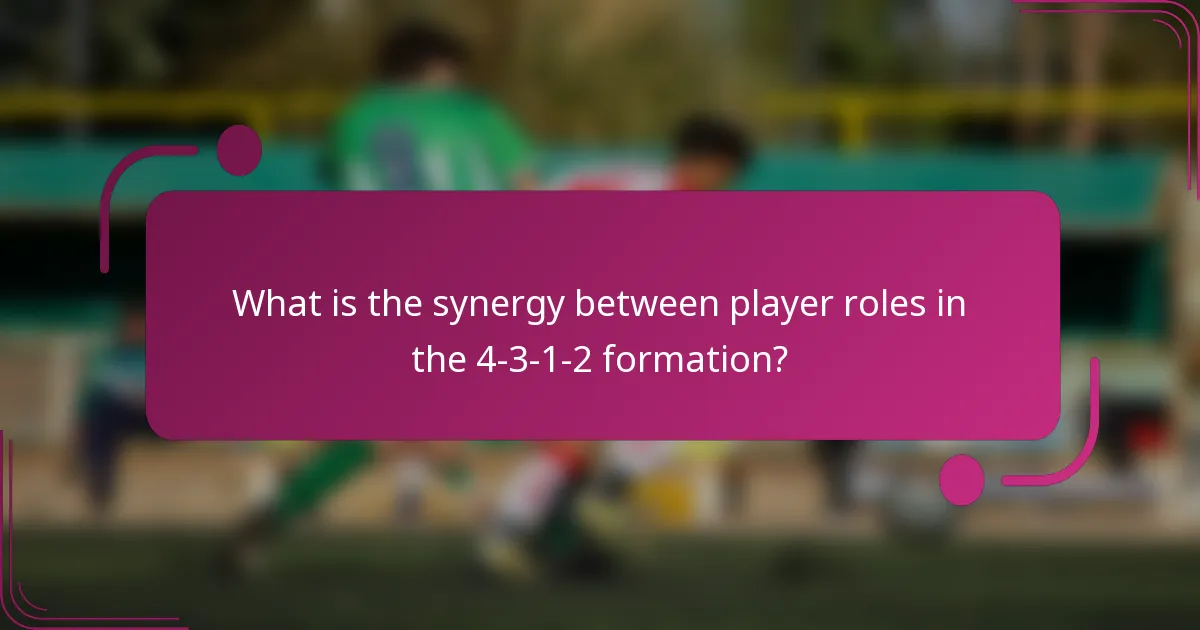 What is the synergy between player roles in the 4-3-1-2 formation?