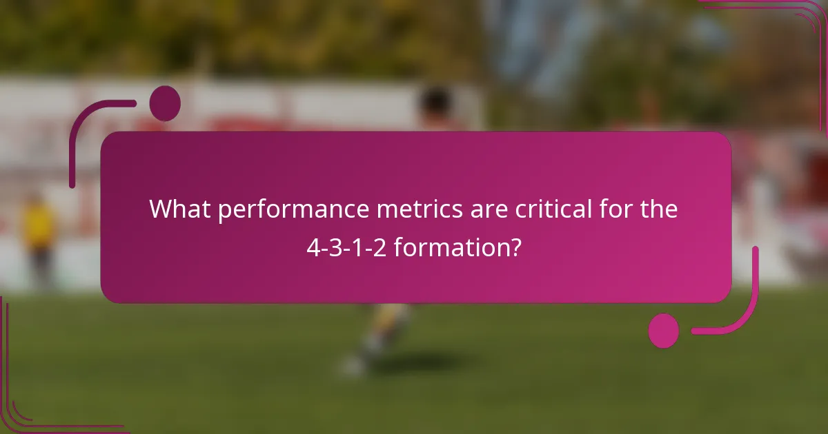 What performance metrics are critical for the 4-3-1-2 formation?