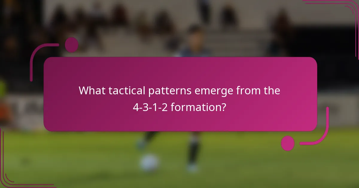 What tactical patterns emerge from the 4-3-1-2 formation?